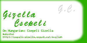 gizella csepeli business card